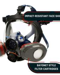 Silicone Professional Survival Anti-Dust Full Face Respirator With Bayonet Organic Vapor (Certification - En 136: 1998)