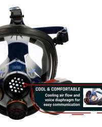 Silicone Professional Survival Anti-Dust Full Face Respirator With Bayonet Organic Vapor (Certification - En 136: 1998)