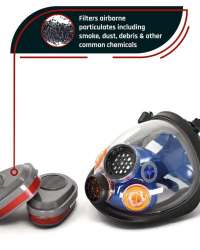 Silicone Professional Survival Anti-Dust Full Face Respirator With Bayonet Organic Vapor (Certification - En 136: 1998)