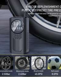 8000mAh Portable Emergency Jump Starter with Tire Inflators 150PSI Car Jump Starter Power Bank Battery Jump Starter