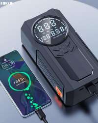 8000mAh Portable Emergency Jump Starter with Tire Inflators 150PSI Car Jump Starter Power Bank Battery Jump Starter