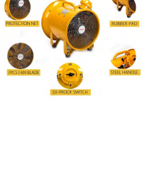 ATEX CERTIFICATE SAFETY ELECTRIC EXHAUST FAN FOR OIL STATION TANKER