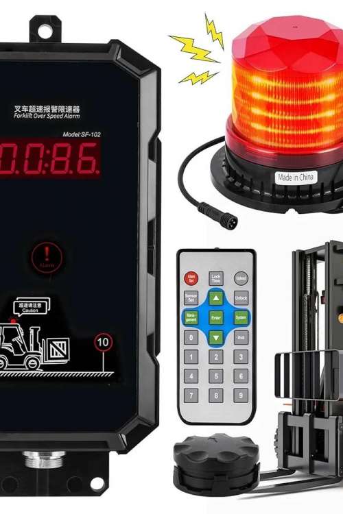 Speed Limit Alarm for Forklift with Remote Overspeed Alarm Siren Horn 120db Forklift Speed Limiter Warning Light Waterproof IP67 Fork Truck Safety System DC12~48V Speed Limit Alarm for Forklift with Remote Overspeed Alarm Siren Horn 120db Forklift Speed Limiter Warning Light Waterproof IP67 Fork Truck Safety System DC12~48V