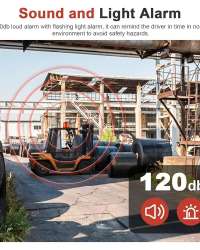 Speed Limit Alarm for Forklift with Remote Overspeed Alarm Siren Horn 120db Forklift Speed Limiter Warning Light Waterproof IP67 Fork Truck Safety System DC12~48V