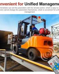 Speed Limit Alarm for Forklift with Remote Overspeed Alarm Siren Horn 120db Forklift Speed Limiter Warning Light Waterproof IP67 Fork Truck Safety System DC12~48V