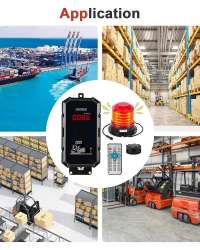 Speed Limit Alarm for Forklift with Remote Overspeed Alarm Siren Horn 120db Forklift Speed Limiter Warning Light Waterproof IP67 Fork Truck Safety System DC12~48V