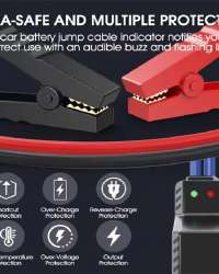 LED Display Air Pump for Car Tires Emergency Starting Power Supply Air Pump 6000mAh Power Bank Portable Jump Starter for Car