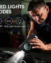 LED Display Air Pump for Car Tires Emergency Starting Power Supply Air Pump 6000mAh Power Bank Portable Jump Starter for Car