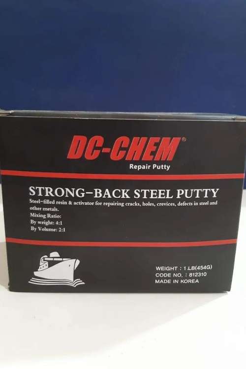 DC-CHEM Strong-Back Steel Putty for repairing cracks,holes,crevices,defects in steel and other metals