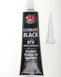 J-B Weld 31319 Black RTV Silicone Sealant and Adhesive - 3 oz.