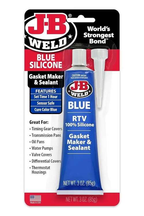 J-B Weld 31316 RTV Silicone Gasket Maker and Sealant - 3 oz. - Blue