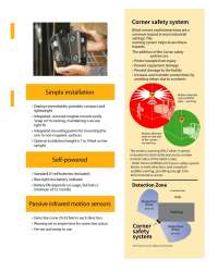 Corner safety system for forklift