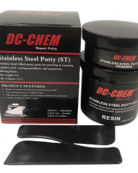 DC-CHEM STAINLESS STEEL EPOXY PUTTY Seals, lubricates, protects, insulates and waterproofs. Safe on most rubber and plastics Chemical, oil and water resistant
