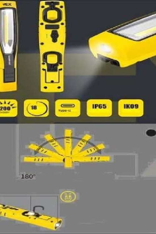 MULTI FUNCTIONAL WL3016EX DOUBLE SIDED EXPLOSION-PROOF MAGNETIC BASE 180 DEGREE ADJUSTABLE FOCUS INSPECTION TYPE WORK LIGHT WITH HANGING HOOK