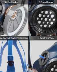 Full Face Respirator, Anti-dust Face Cover，Breathing Respirators for Painting Spray Welding Industrial Accessories