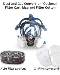 Full Face Respirator, Anti-dust Face Cover，Breathing Respirators for Painting Spray Welding Industrial Accessories