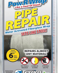 Water Activated Fiberglass Wrap-Pow-R Wrap Pipe Repair Tape, 2" x 48", Water Resistant, Fiberglass, Strip