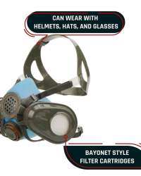 Silicone Professional Survival Anti-Dust Half Face Respirator With Bayonet Organic Vapor (Certification - En 140: 1998) Silicone Professional Survival Anti-Dust Half Face Respirator With Bayonet Organic Vapor (Certification - En 140: 1998)