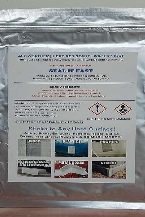SEAL IT FAST MULTI SURFACE REPAIR & LEAKAGE SEALING REINFORCEMENT PATCH (SIZE 9" x 12") SEAL IT FAST MULTI SURFACE REPAIR & LEAKAGE SEALING REINFORCEMENT PATCH (SIZE 9" x 12")