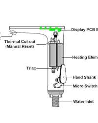 Instant Hot Water Single Phase Electric Tapwith Water Saving Aerator With Digital Display & Touch Control