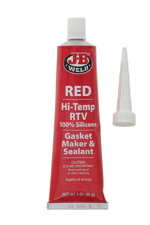 J-B Weld 31314 Red High Temperature RTV Silicone Gasket Maker and Sealant - 3 oz. J-B Weld 31314 Red High Temperature RTV Silicone Gasket Maker and Sealant - 3 oz.