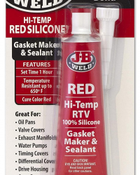 J-B Weld 31314 Red High Temperature RTV Silicone Gasket Maker and Sealant - 3 oz. J-B Weld 31314 Red High Temperature RTV Silicone Gasket Maker and Sealant - 3 oz.