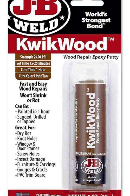 J-B Weld 8257 KwikWood Wood Repair Epoxy Putty - 1 oz J-B Weld 8257 KwikWood Wood Repair Epoxy Putty - 1 oz