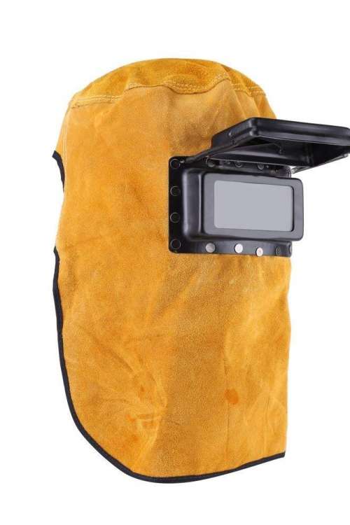 Welding Helmet Mask with Lens, Leather Welding Hood Work Hat, Adjustable Welding Helmet Protection Mask, Sweat Absorption, Heat Resistant, Breathable, for Welding Workplaces Welding Helmet Mask with Lens, Leather Welding Hood Work Hat, Adjustable Welding Helmet Protection Mask, Sweat Absorption, Heat Resistant, Breathable, for Welding Workplaces