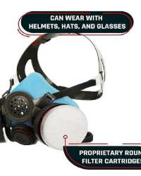 M60G-3 Silicone Professional Survival Anti-Dust Half Face Respirator With Rotary Organic Vapor M60G-3 Silicone Professional Survival Anti-Dust Half Face Respirator With Rotary Organic Vapor