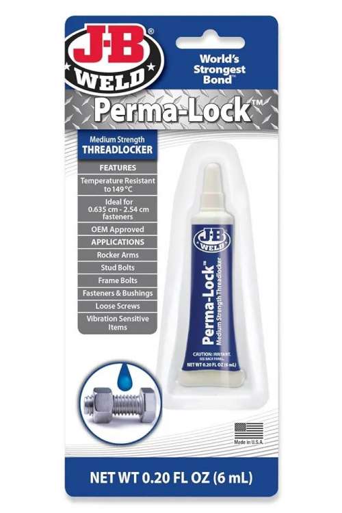 J-B Weld 24206 24 Pack 0.20 oz. Perma-Lock Threadlocker, Blue J-B Weld 24206 24 Pack 0.20 oz. Perma-Lock Threadlocker, Blue