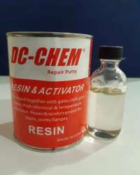 DC-CHEM Resin & Activator mixed together with glass cloth,glass tapes.high chemical & temperature resistance,repair & reinforcement for pipes,joints,flanges