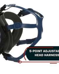 PPEPLUS Silicone Professional Survival Anti-Dust Full Face Respirator With Rotary Organic Vapor (Certification - En 136: 1998)