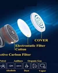 PPEPLUS Silicone Professional Survival Anti-Dust Full Face Respirator With Rotary Organic Vapor (Certification - En 136: 1998)