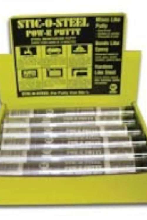 Stic-O-Steel 4 Ounce Stick Extremely Tough & Durable With Exceptional Adhesion To A Wide Range Of Metals It Can Be Free From Black Specs Drilled, Tapped, Filed, Machined Adhere To Wet Surfaces, Underwater
