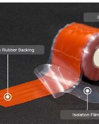 HIGH TEMPERATURE SELF FUSING SILICONE MULTI COLOR BUSBAR INSULATION WRAP TAPE 100mm X 0.5mm X 36 feet (RED)