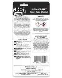 J-B Weld 32327 Ultimate Grey RTV Silicone Gasket Maker and Sealant - 3 oz.