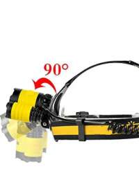 Upgraded BORUiT RJ-3000 Plus XM-L T6 White light 3 LED 4 Modes Micro Rechargeable Headlamp Waterproof Hard Hat Light, Bright Head Lights, Camping, Running headlamps