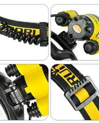 Upgraded BORUiT RJ-3000 Plus XM-L T6 White light 3 LED 4 Modes Micro Rechargeable Headlamp Waterproof Hard Hat Light, Bright Head Lights, Camping, Running headlamps