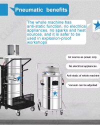 CLEANVAC Atex Certificate Explosion-proof Toner Powder Sticker Printer Industrial Vacuum Cleaner