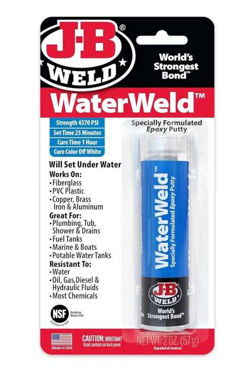 J-B Weld 8277 WaterWeld Underwater Epoxy Putty - 2 oz by J-B Weld J-B Weld 8277 WaterWeld Underwater Epoxy Putty - 2 oz by J-B Weld