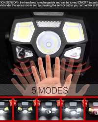 Powerful LED Headlight Sensor Head Light USB Rechargeable Headlamp Head Torch Waterproof for Camping Hiking