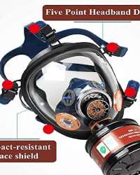 PPEPLUS Silicone Professional Survival Anti-Dust Full Face Respirator With 40mm Organic Vapor