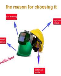 New Designed Helmet Safety Construction Helmet with Visor Protective Work Auto Darkening Welding Helmet with Hard Hat