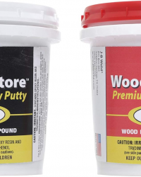J-B Weld 40006 Wood Restore Premium Epoxy Putty Kit - 32 oz | Repair & Rebuild Damaged or Rotted Wood