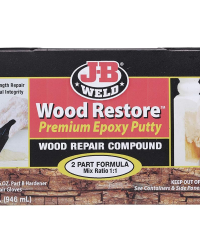 J-B Weld 40006 Wood Restore Premium Epoxy Putty Kit - 32 oz | Repair & Rebuild Damaged or Rotted Wood