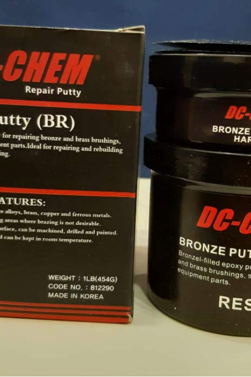 DC-CHEM Bronze Putty for repairing bronze and brass brushings,shafts,castins and equipment parts Ideal for repairing and rebuilding areas not suitable for brazing Regular priceRs. 4,500.00 DC-CHEM Bronze Putty for repairing bronze and brass brushings,shafts,castins and equipment parts Ideal for repairing and rebuilding areas not suitable for brazing Regular priceRs. 4,500.00