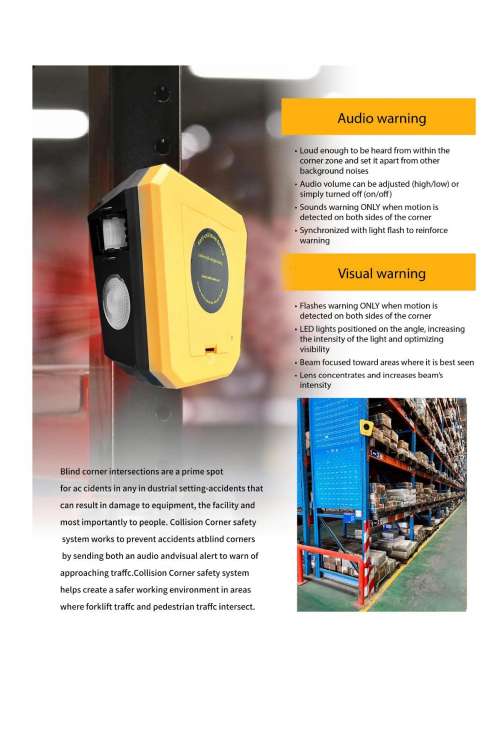 Corner safety system for forklift Corner safety system for forklift